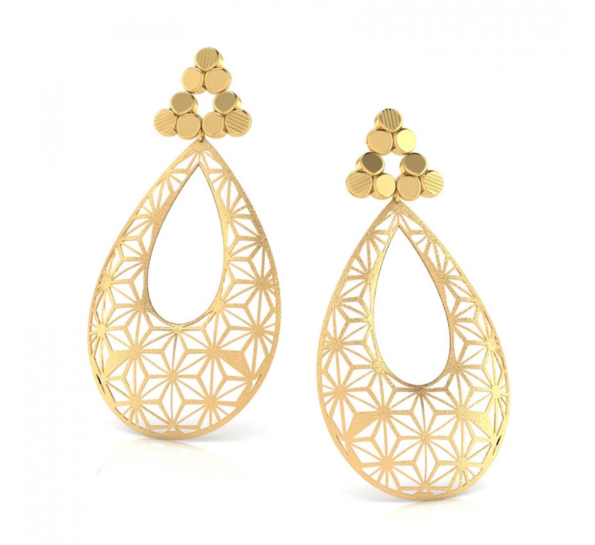 Anvi Symmetric Gold Earrings