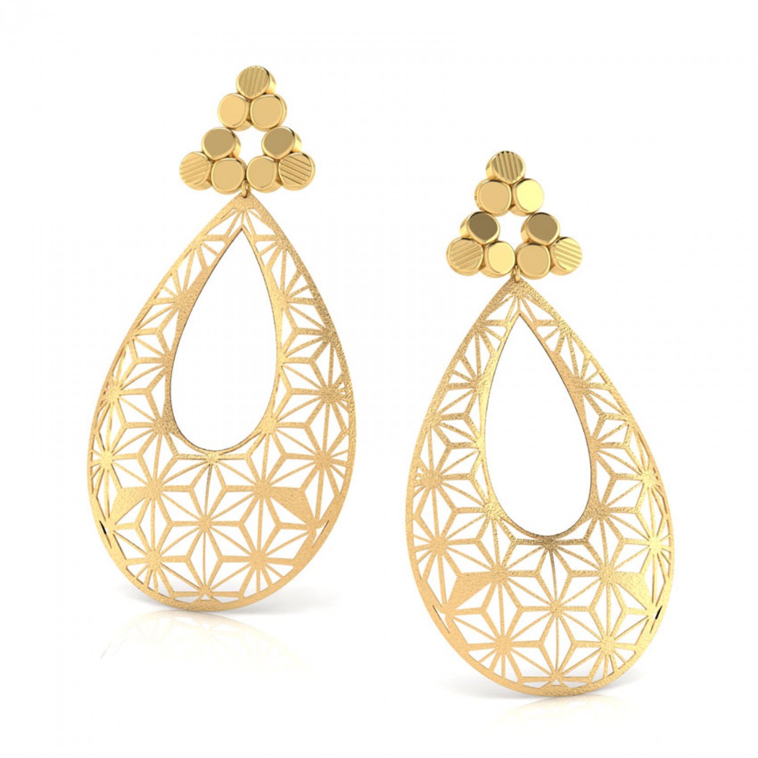 Anvi Symmetric Gold Earrings