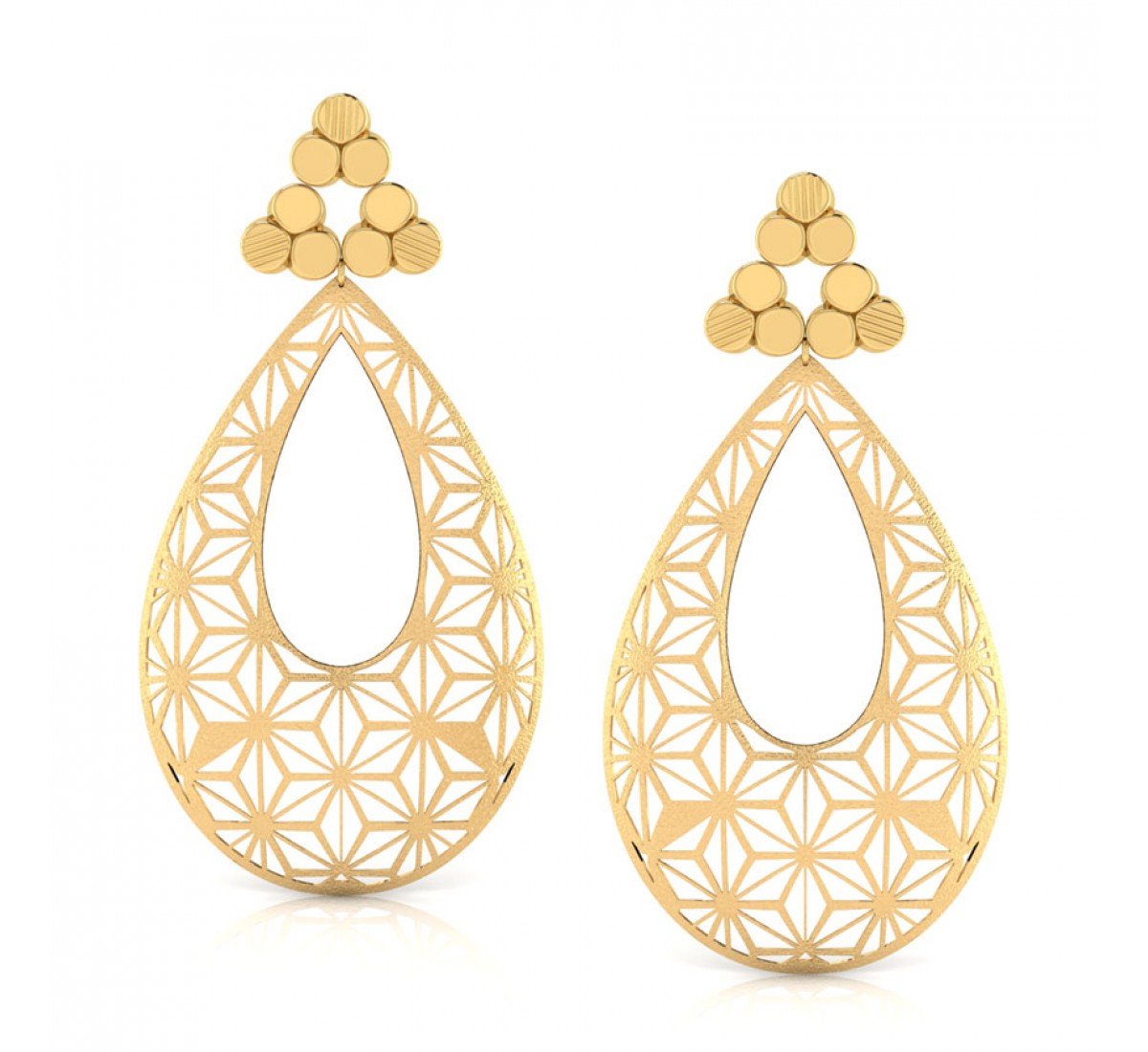 Anvi Symmetric Gold Earrings