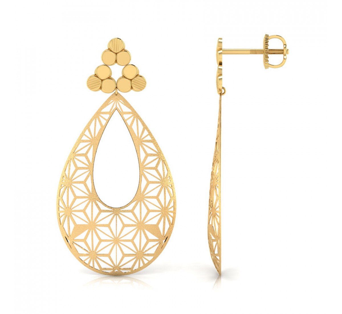 Anvi Symmetric Gold Earrings