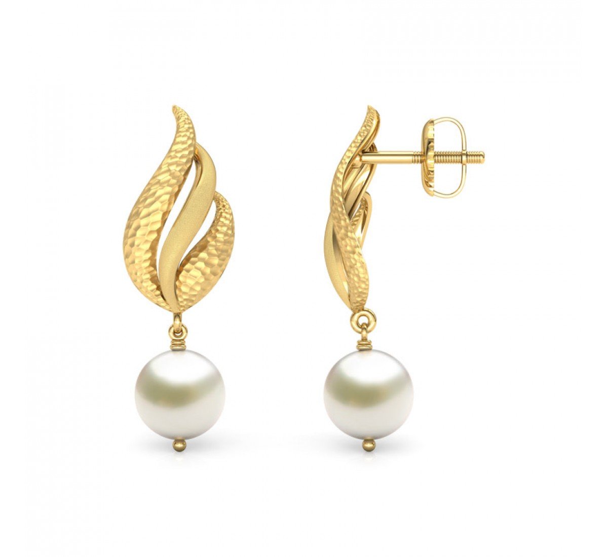 Resonance Wave Gold Earrings