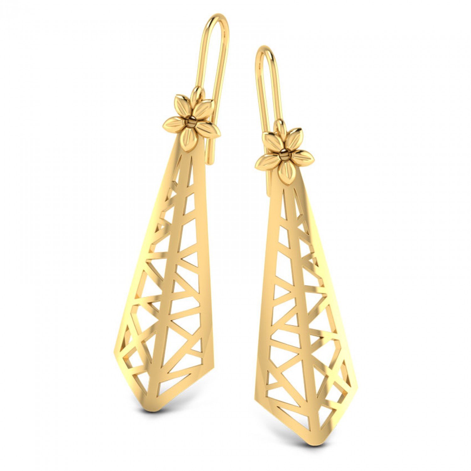 Dusk Floweret Gold Earrings