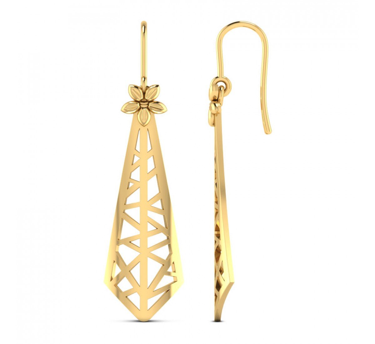 Dusk Floweret Gold Earrings