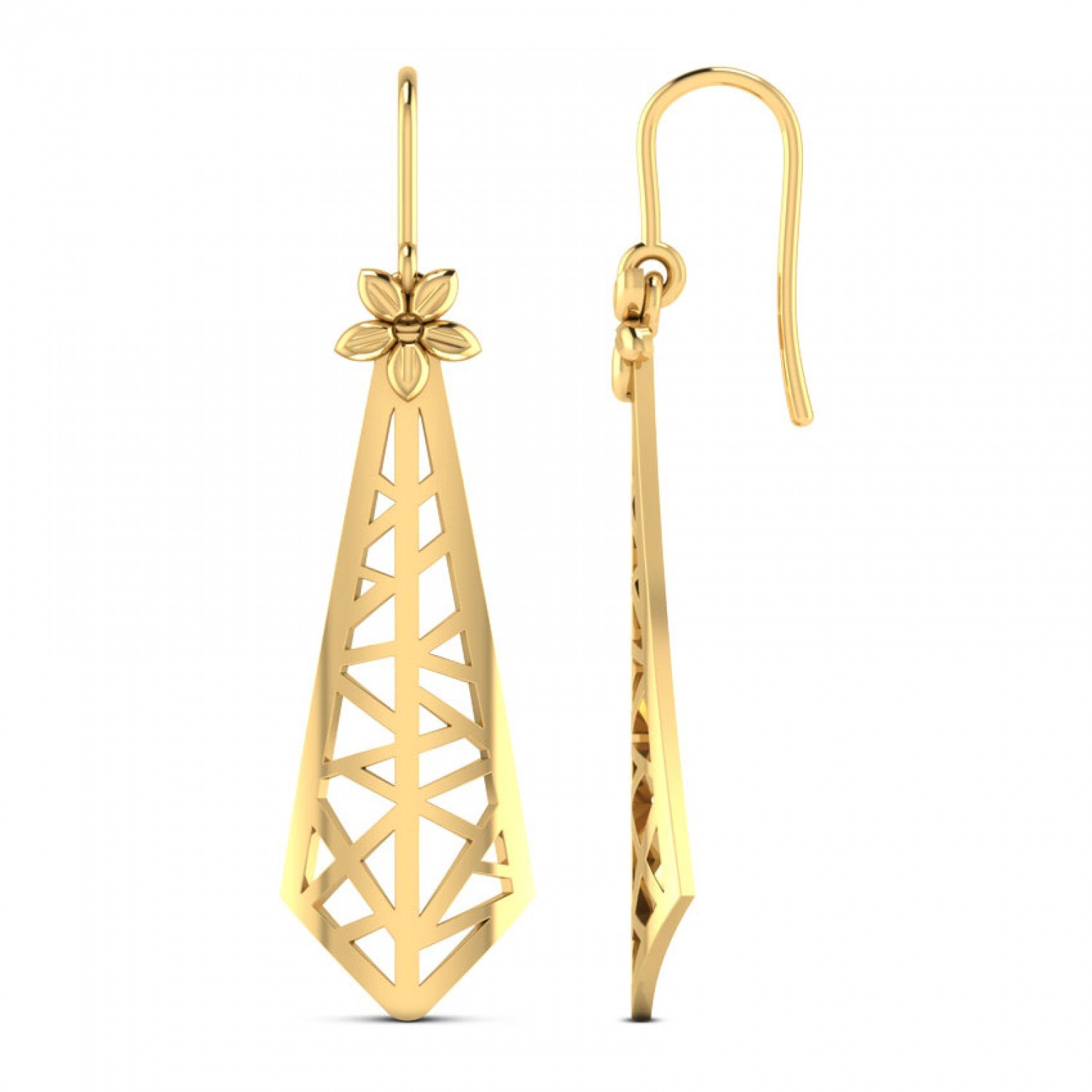 Dusk Floweret Gold Earrings