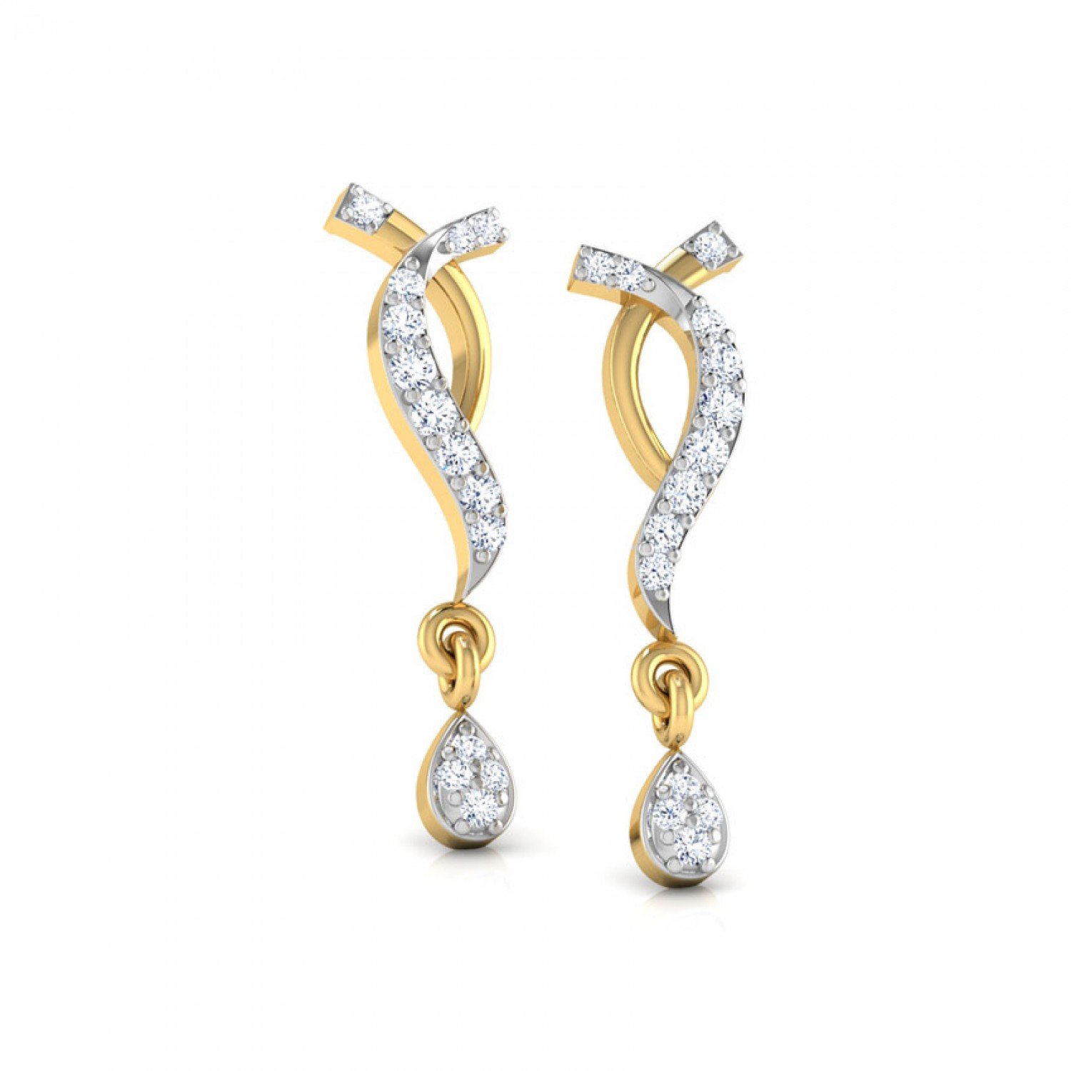 Elysia Peach Diamond Earrings