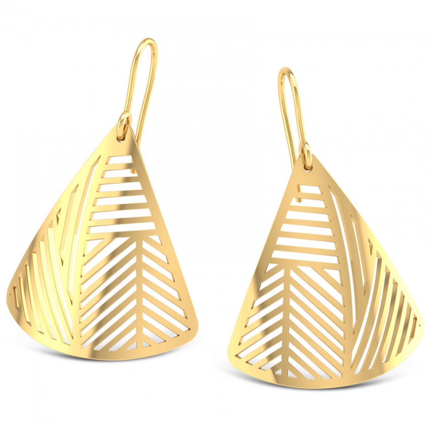 Prism Arrowhead Gold Earrings