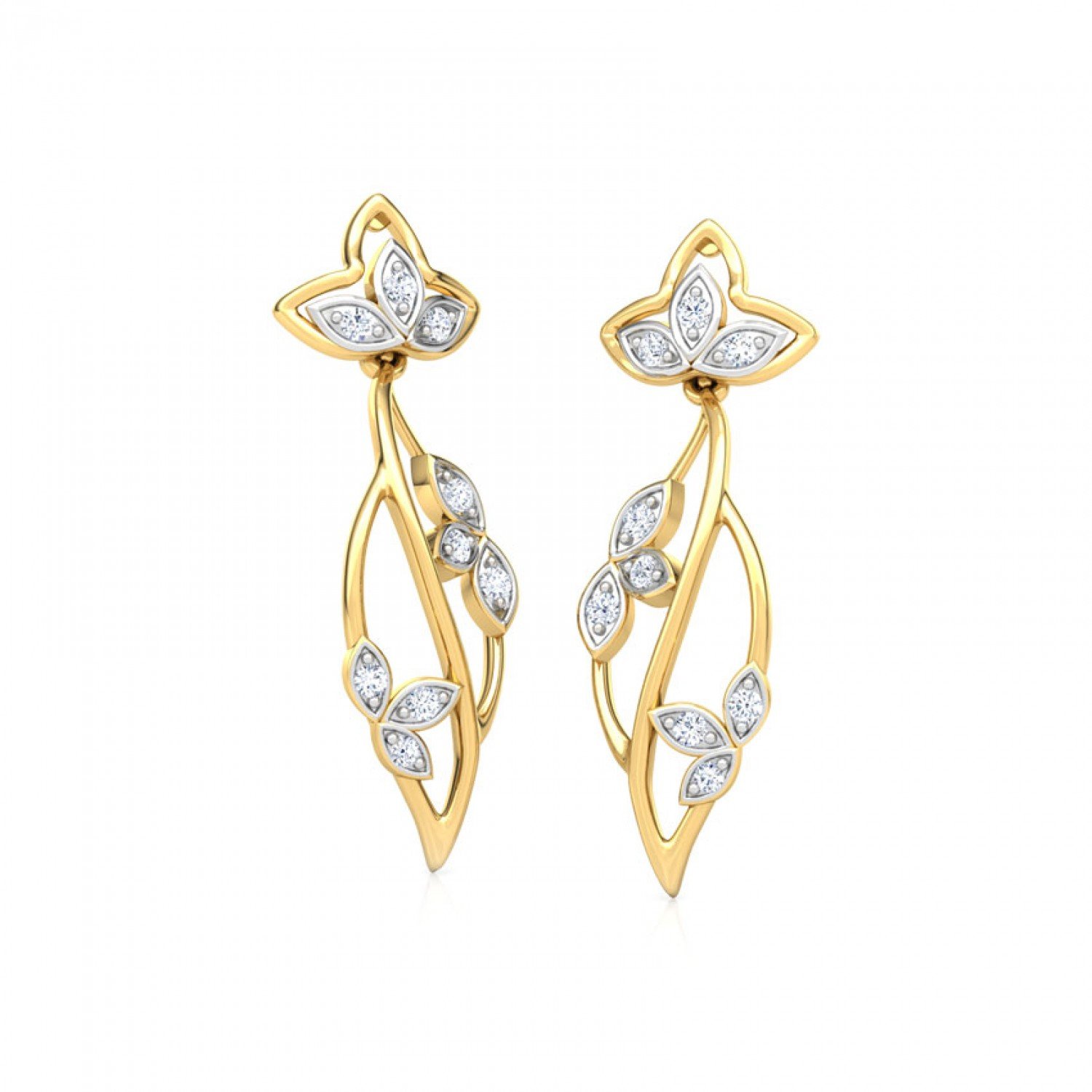 Hana Spiral Zig Diamond Earrings
