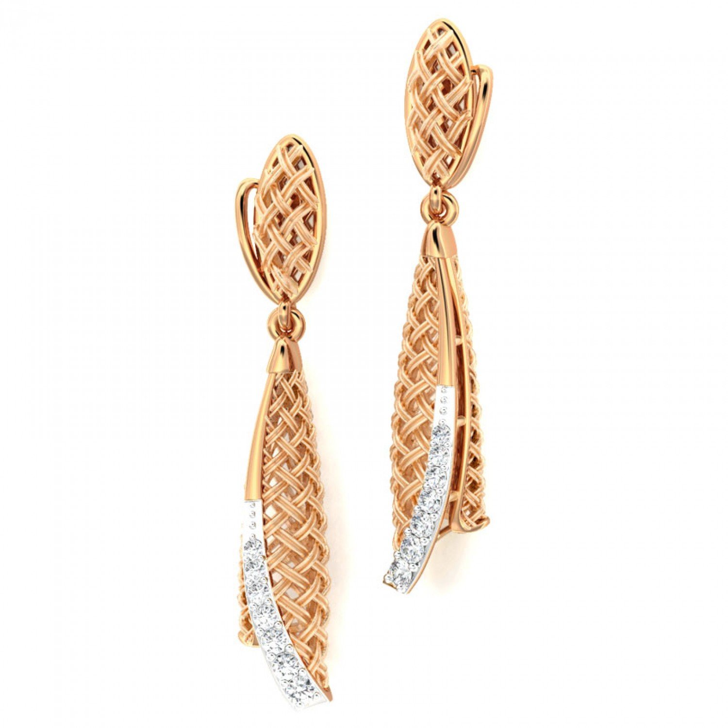 Elina Ziggurat Diamond Earrings