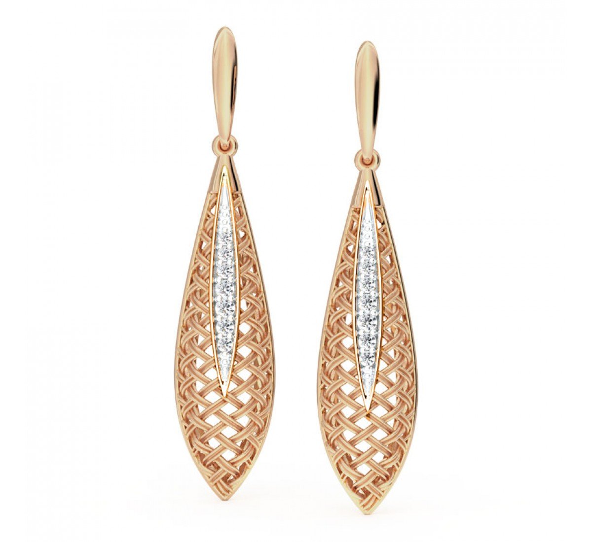 Freesia Rows Diamond Earrings