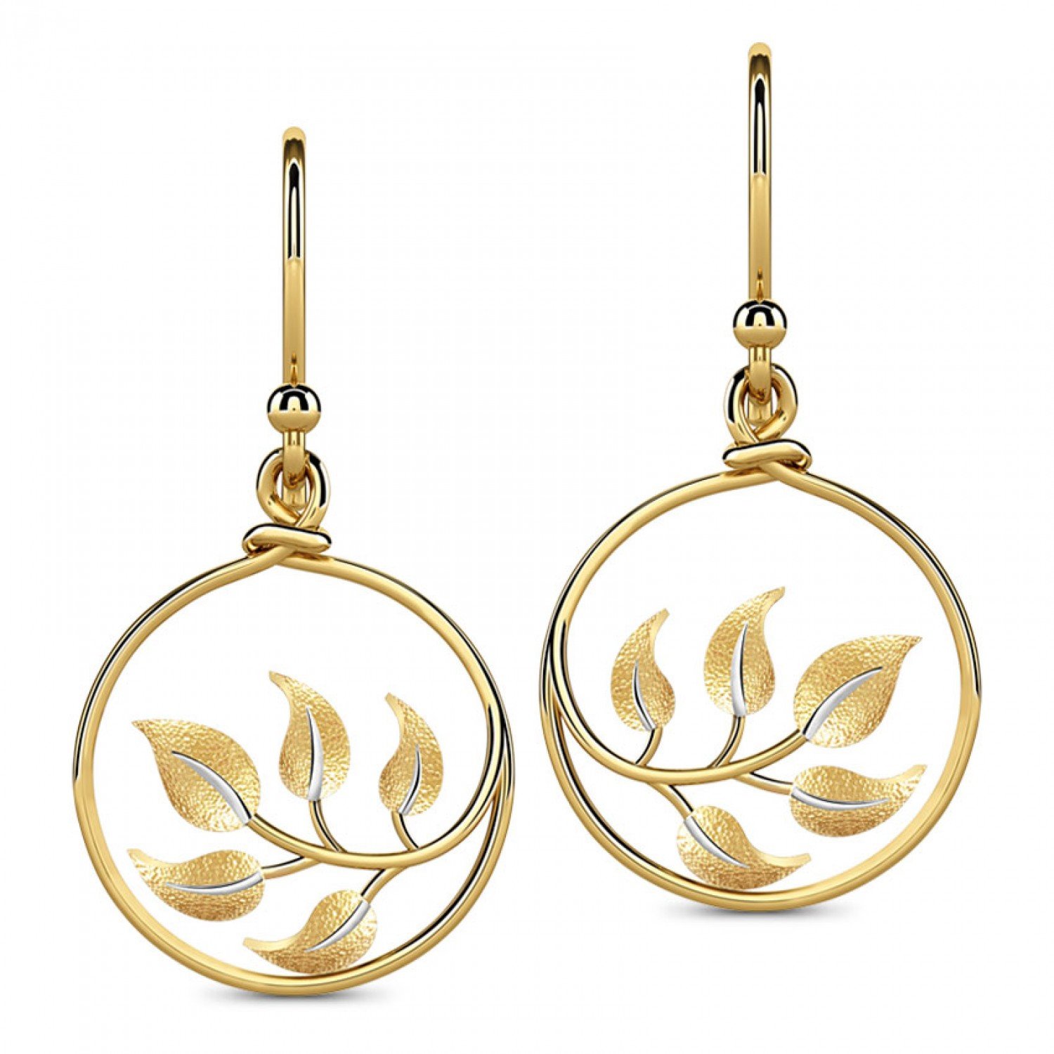 Zinnia Tress Gold Earrings