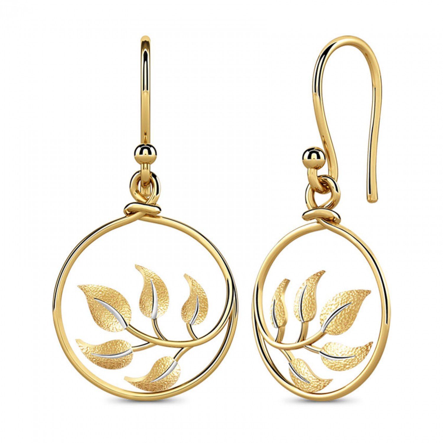 Zinnia Tress Gold Earrings