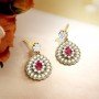 Greenish Cradle Diamond Earrings