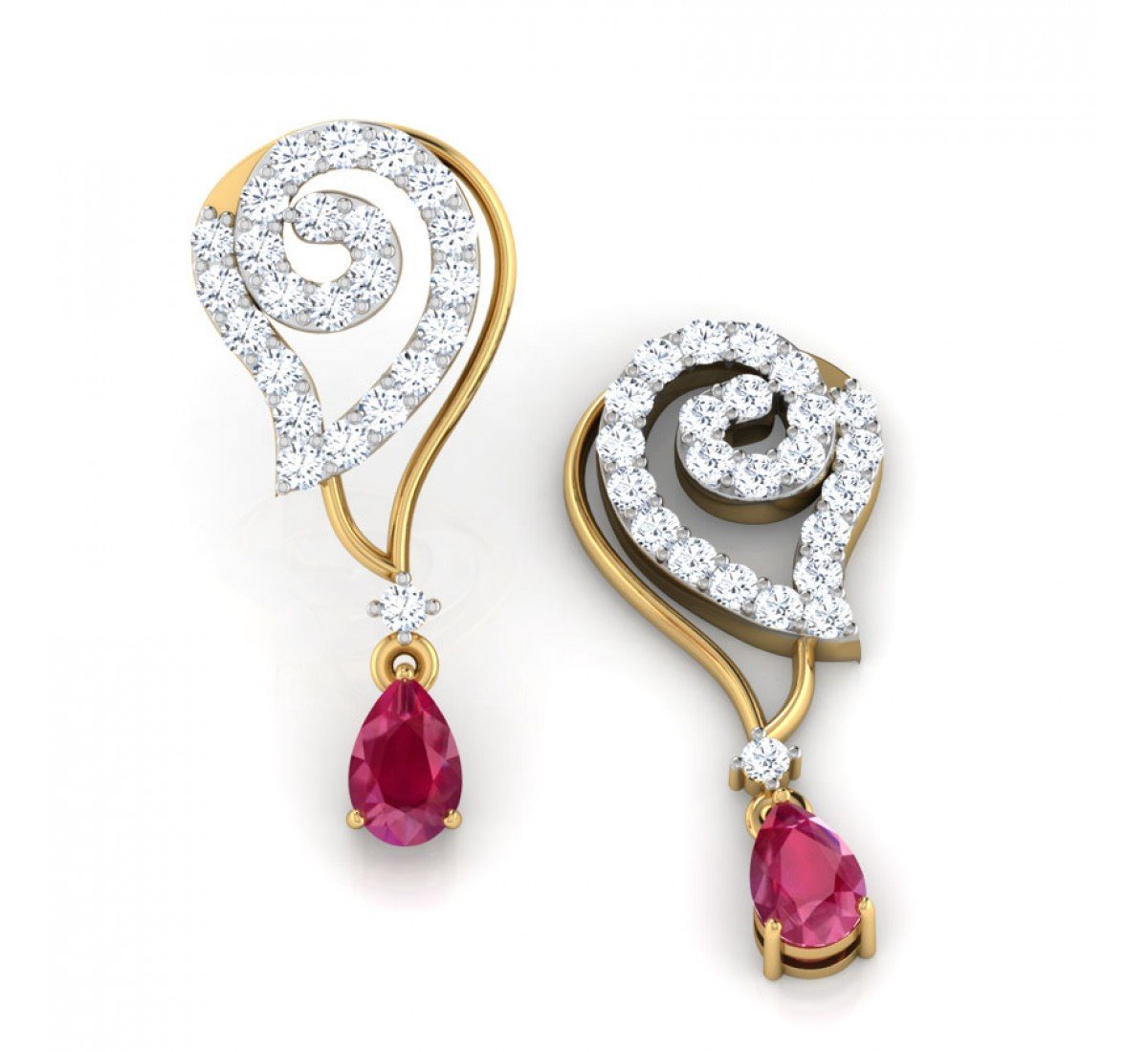 Elysify Alternated Diamond Earrings