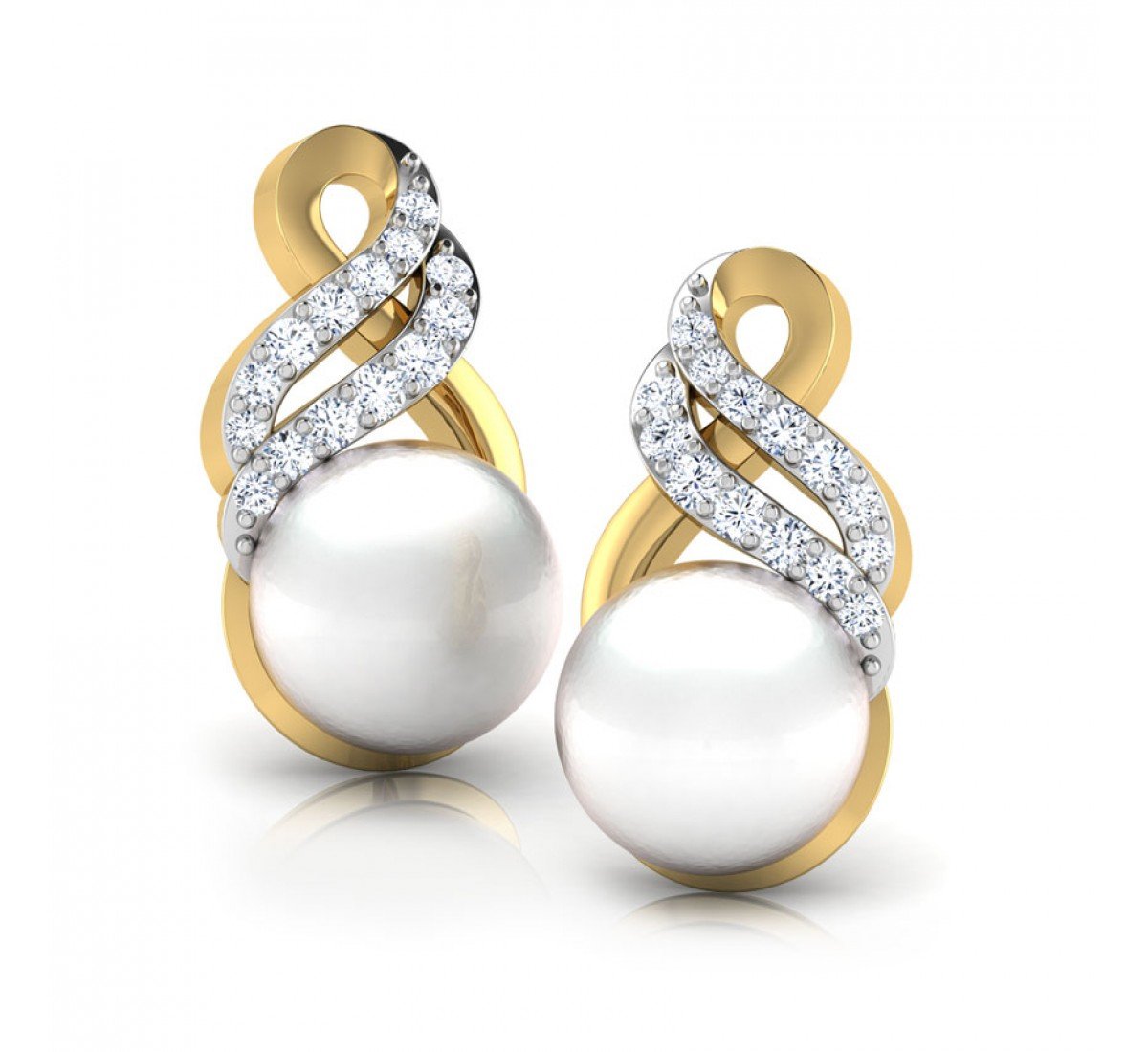 Everglow Pearl Diamond Earrings