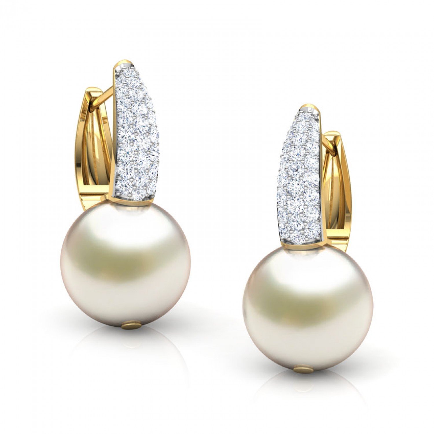 Entrust Pearl Diamond Earrings