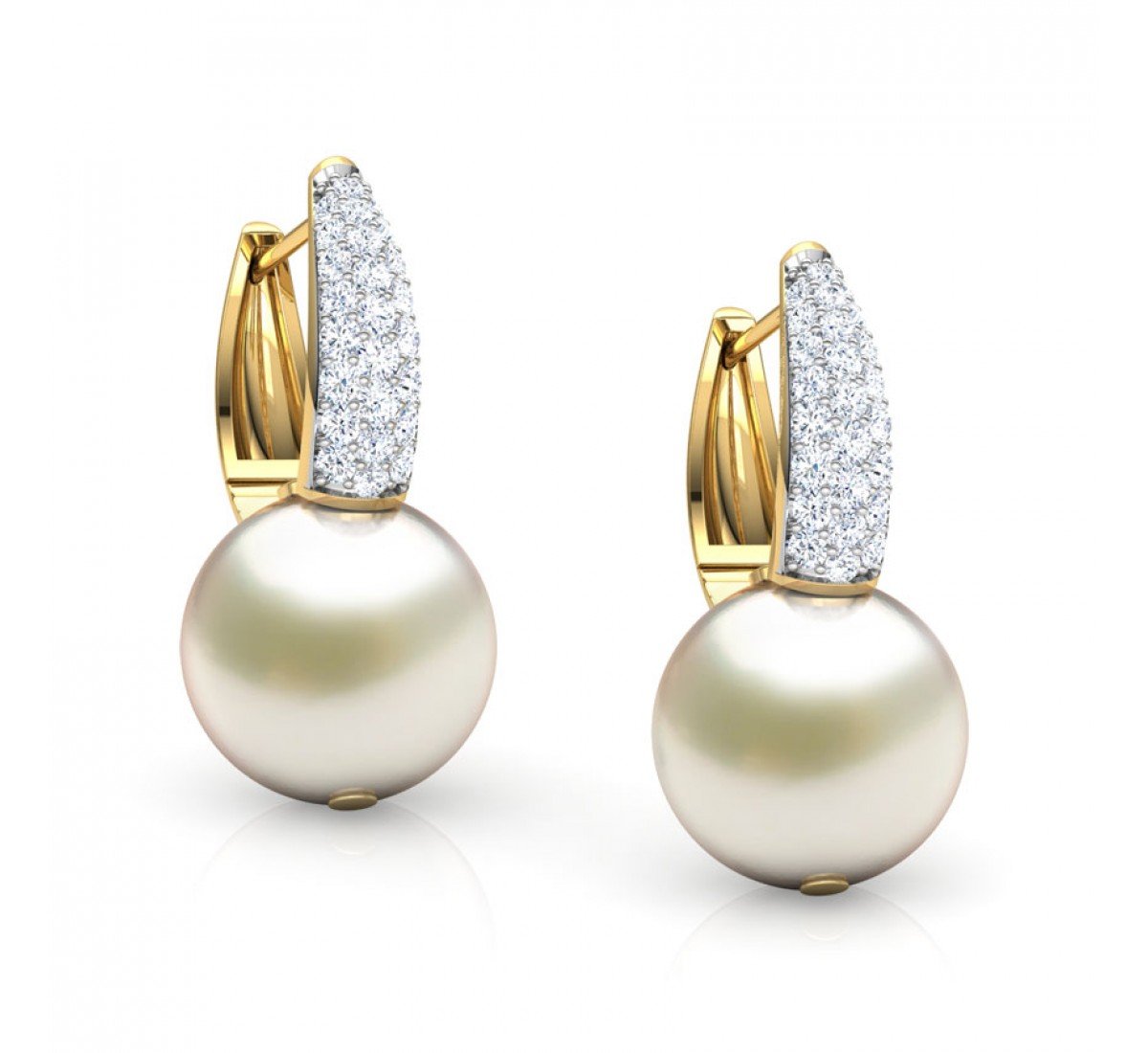 Entrust Pearl Diamond Earrings