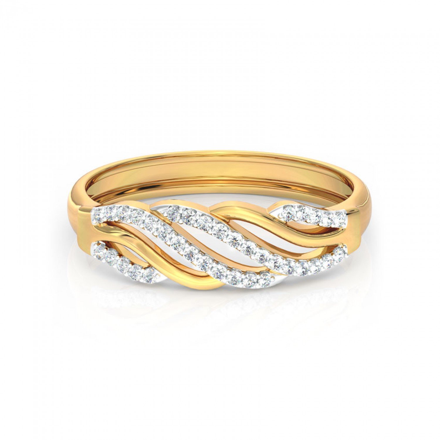 Whimsical Weave Diamond Band