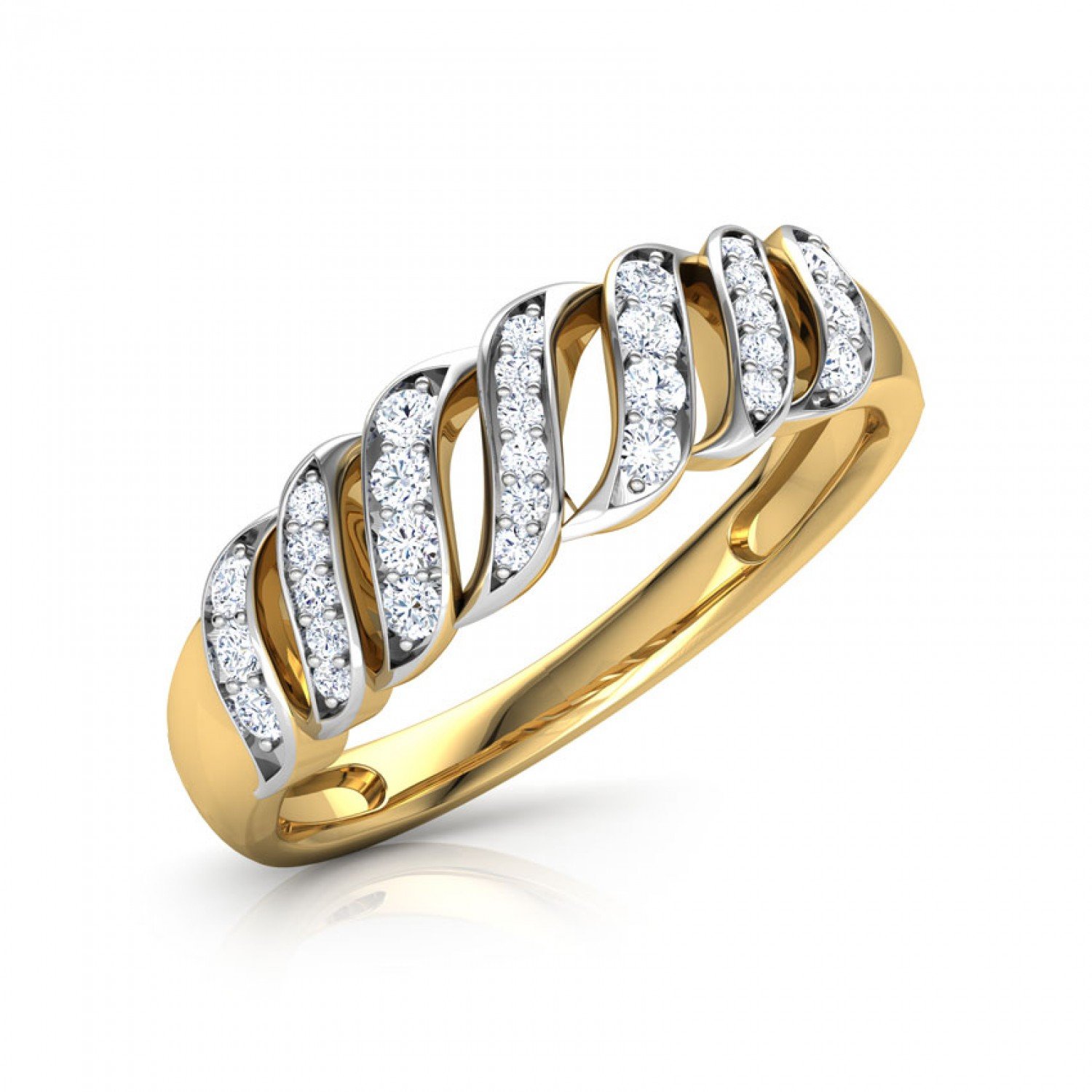 Azurean Coil Diamond Band Azurean Coil Diamond Band
