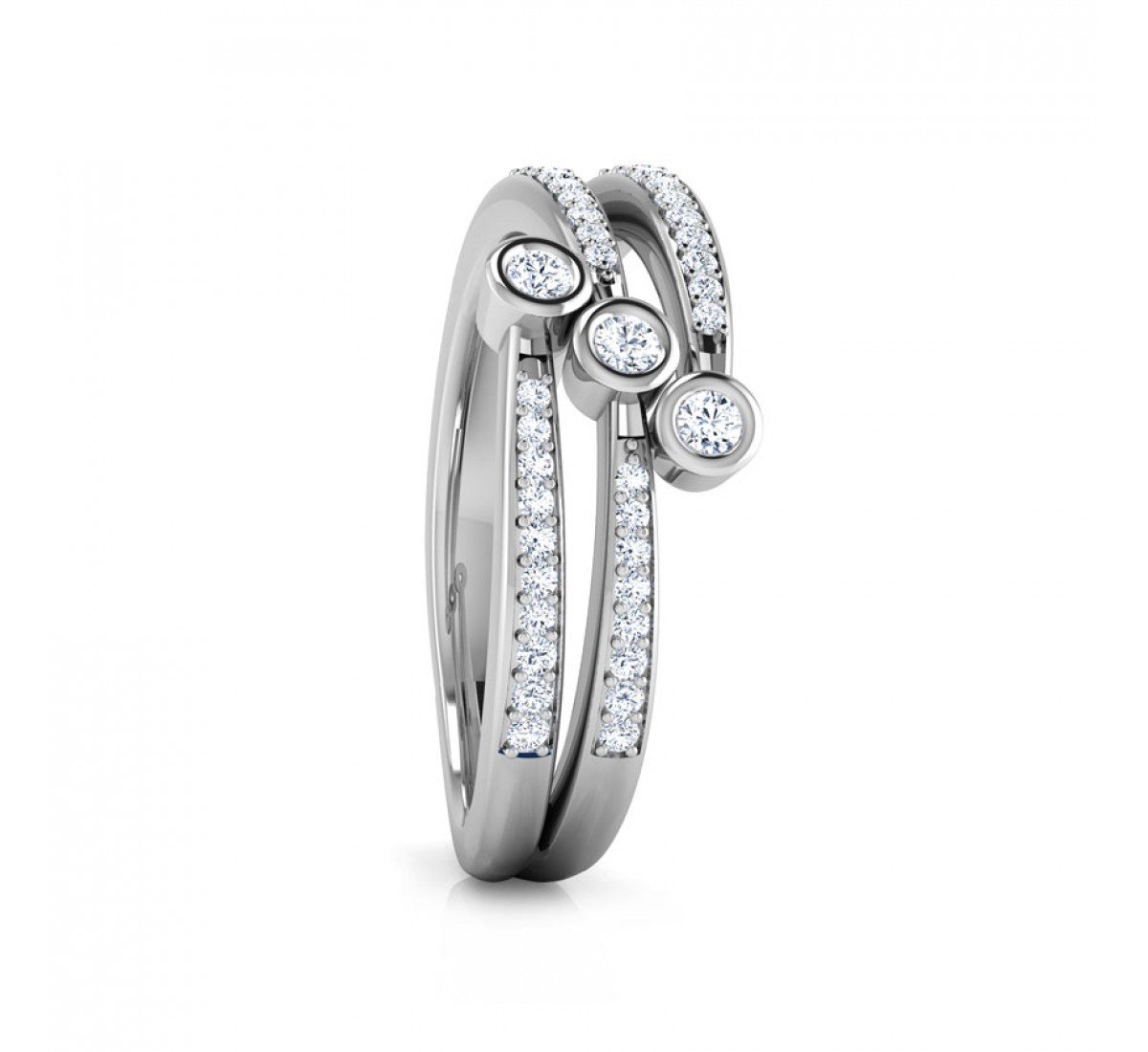Tremor Scroll Diamond Band