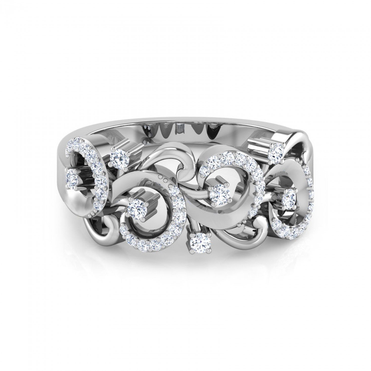 Enchanted Foliage Diamond Band
