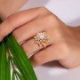 Elegant Axial Cocktaile Diamond Ring