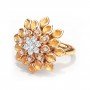 Elegant Axial Cocktaile Diamond Ring