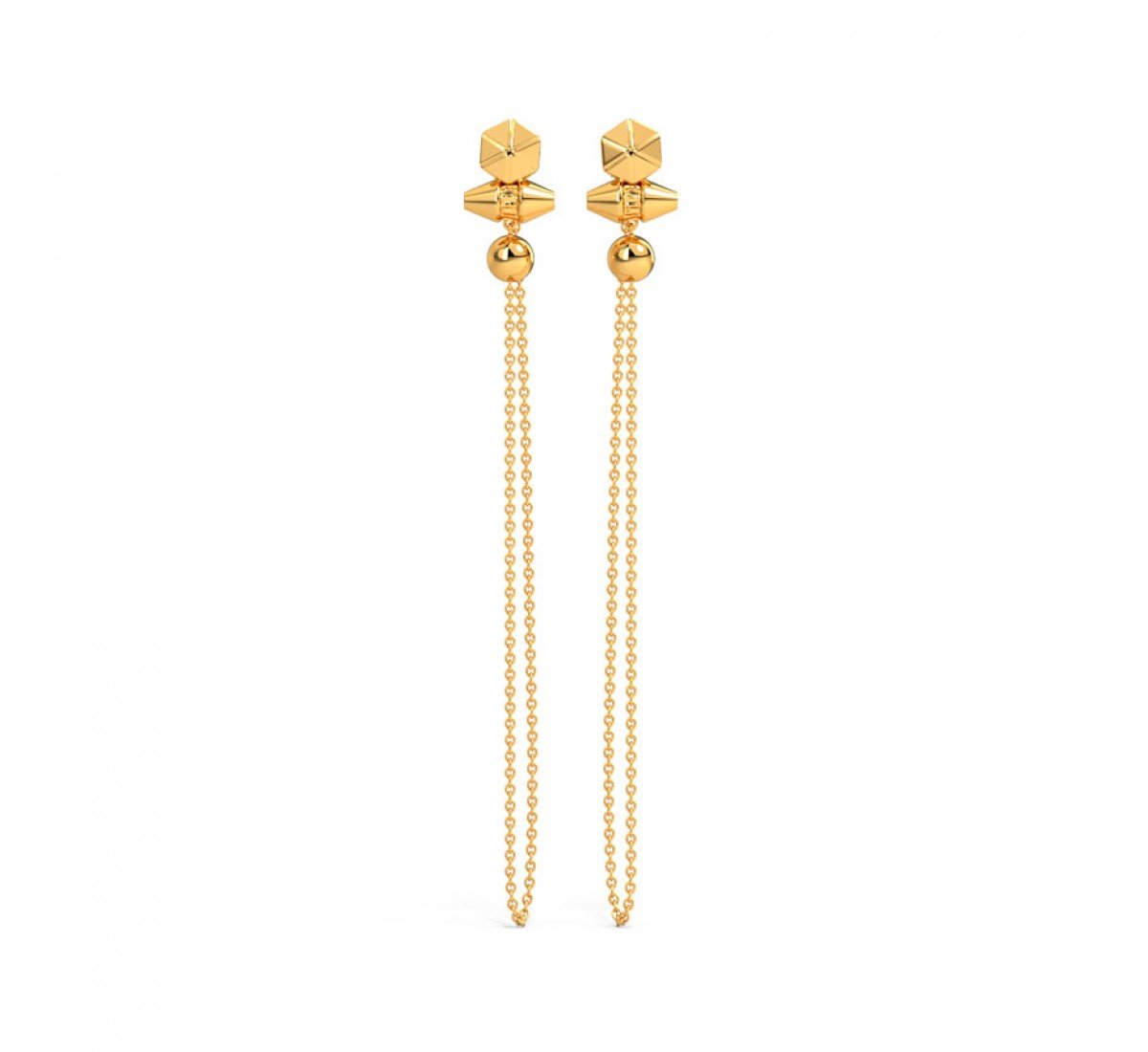 Glinting Gold Drop Earrings