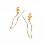 Glinting Gold Drop Earrings
