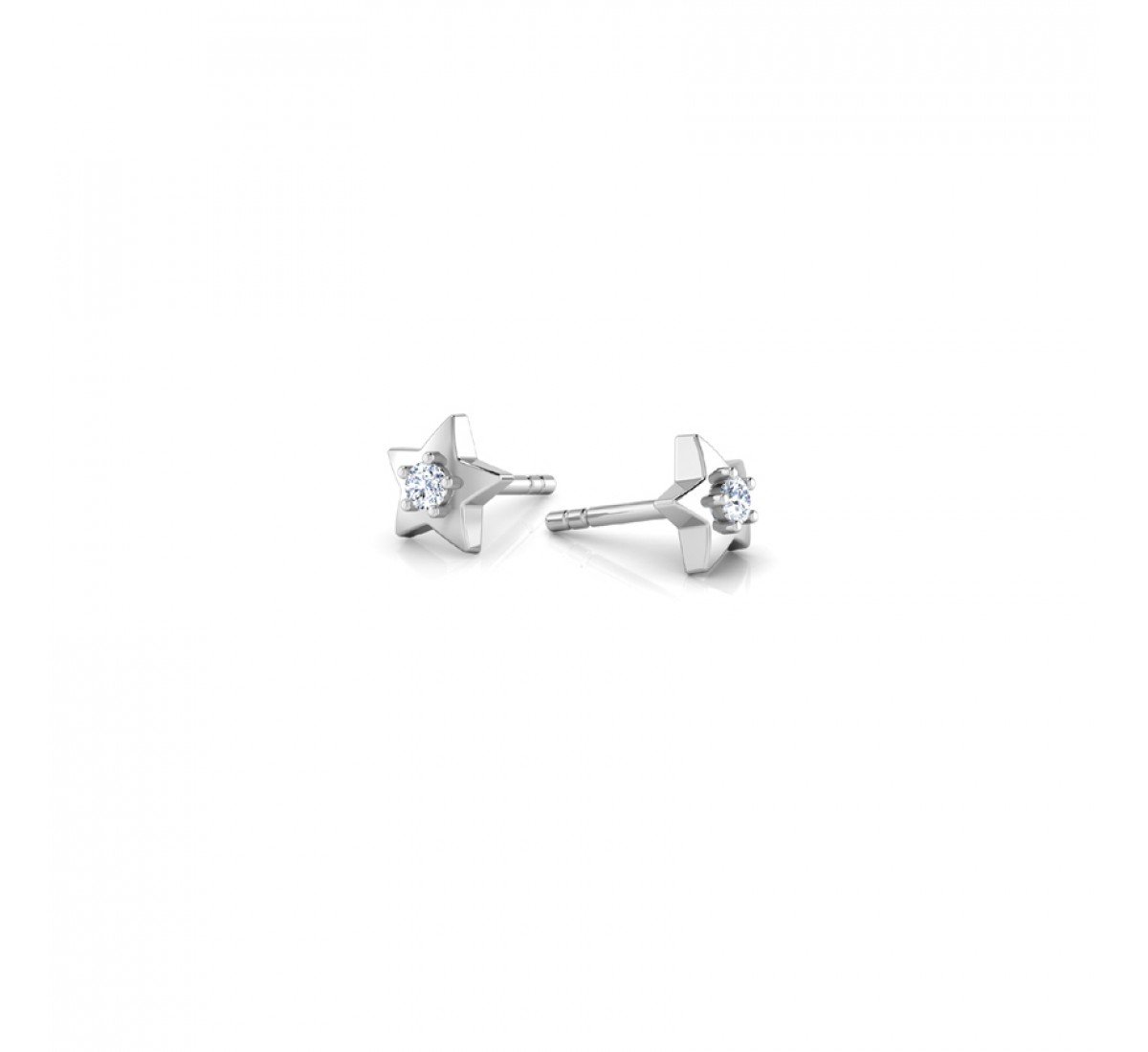 Star Shine Diamond Stud Earrings