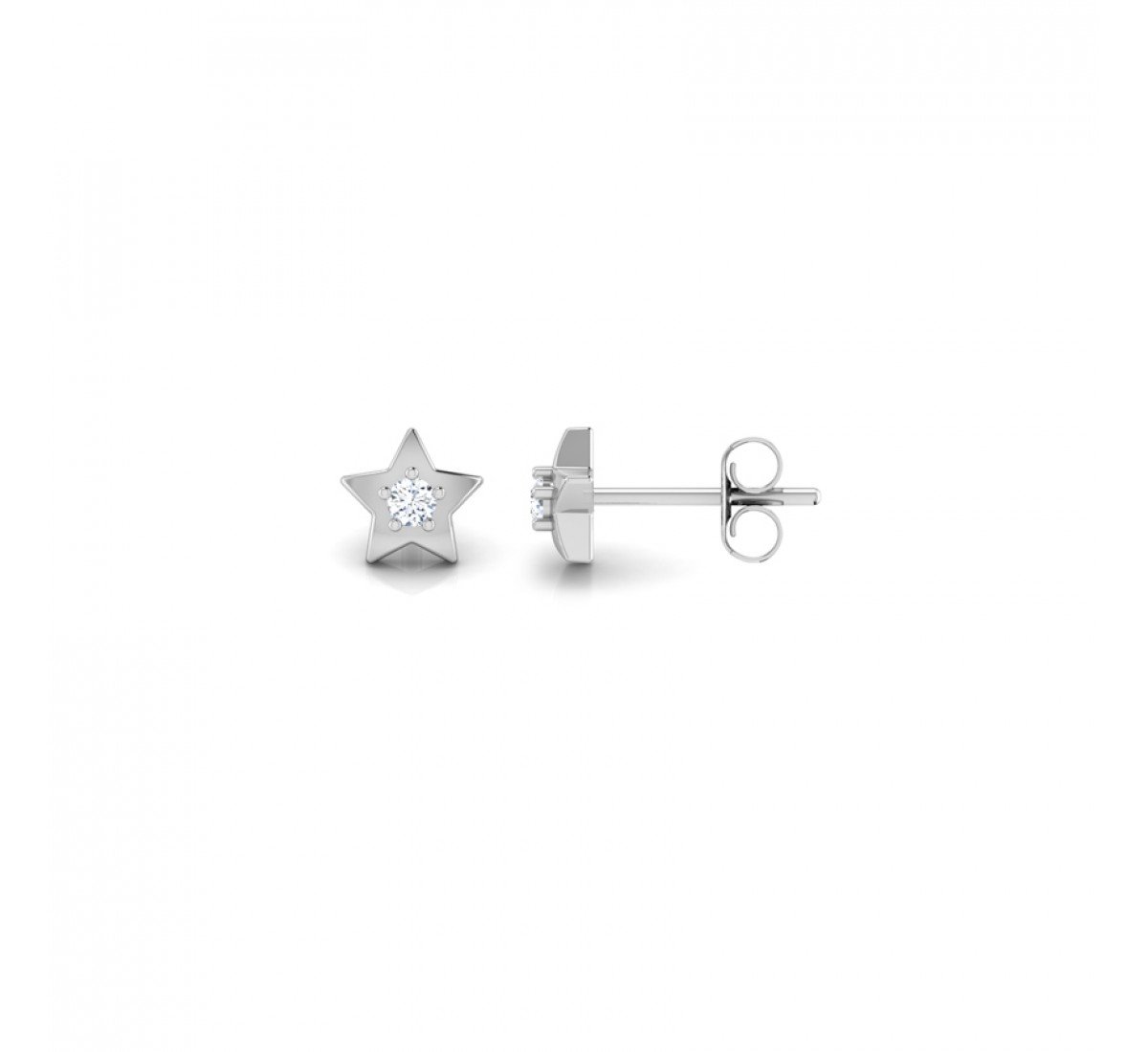 Star Shine Diamond Stud Earrings