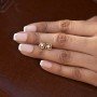 Stripes Plate Diamond Stud Earrings