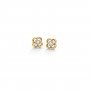 Stripes Plate Diamond Stud Earrings