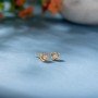 Stripes Plate Diamond Stud Earrings