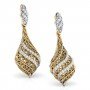 Tiana Leaf Diamond Drop Earr