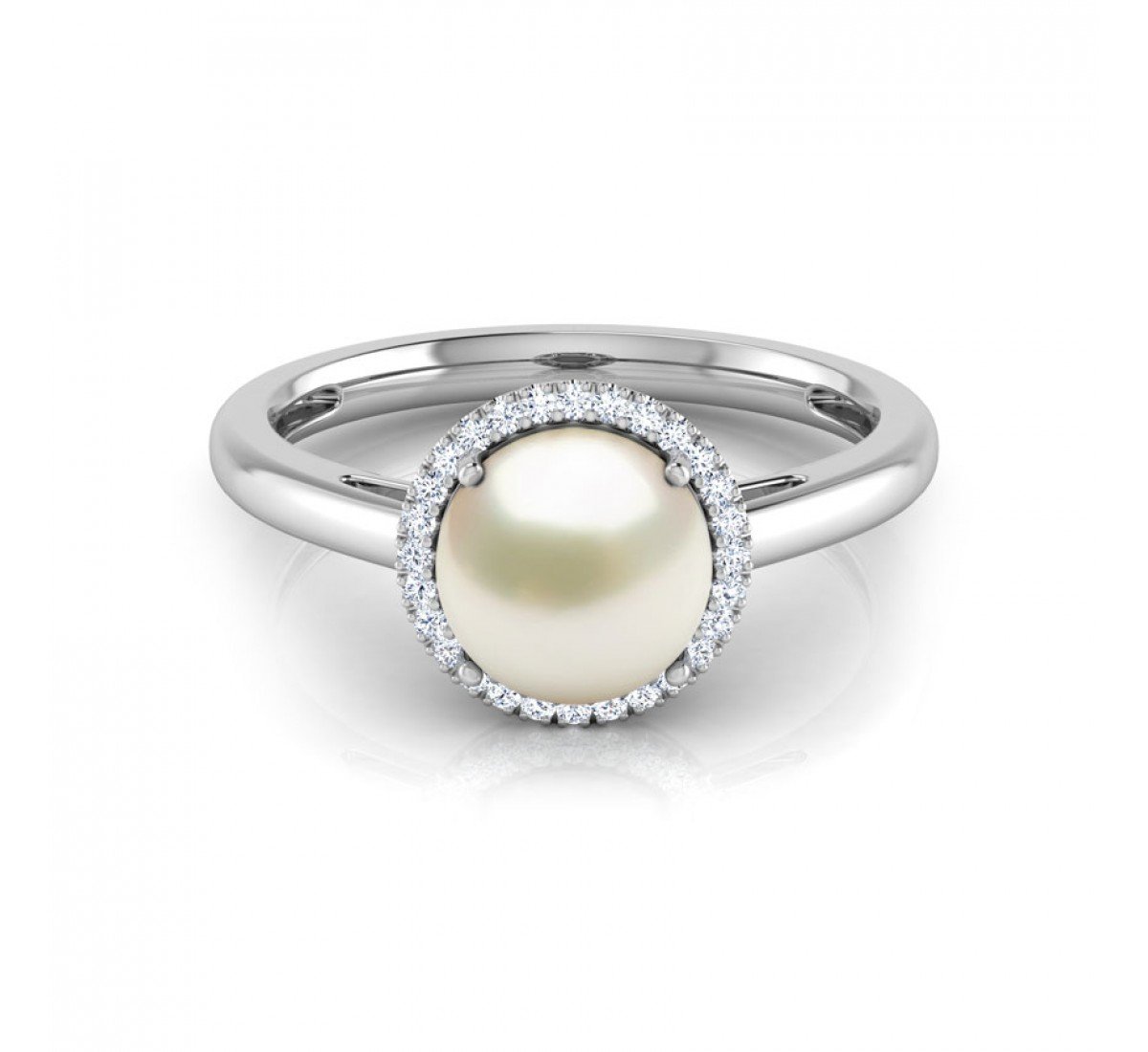 Notable Pearl Birthstone Diamond Ring