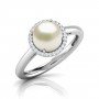 Notable Pearl Birthstone Diamond Ring