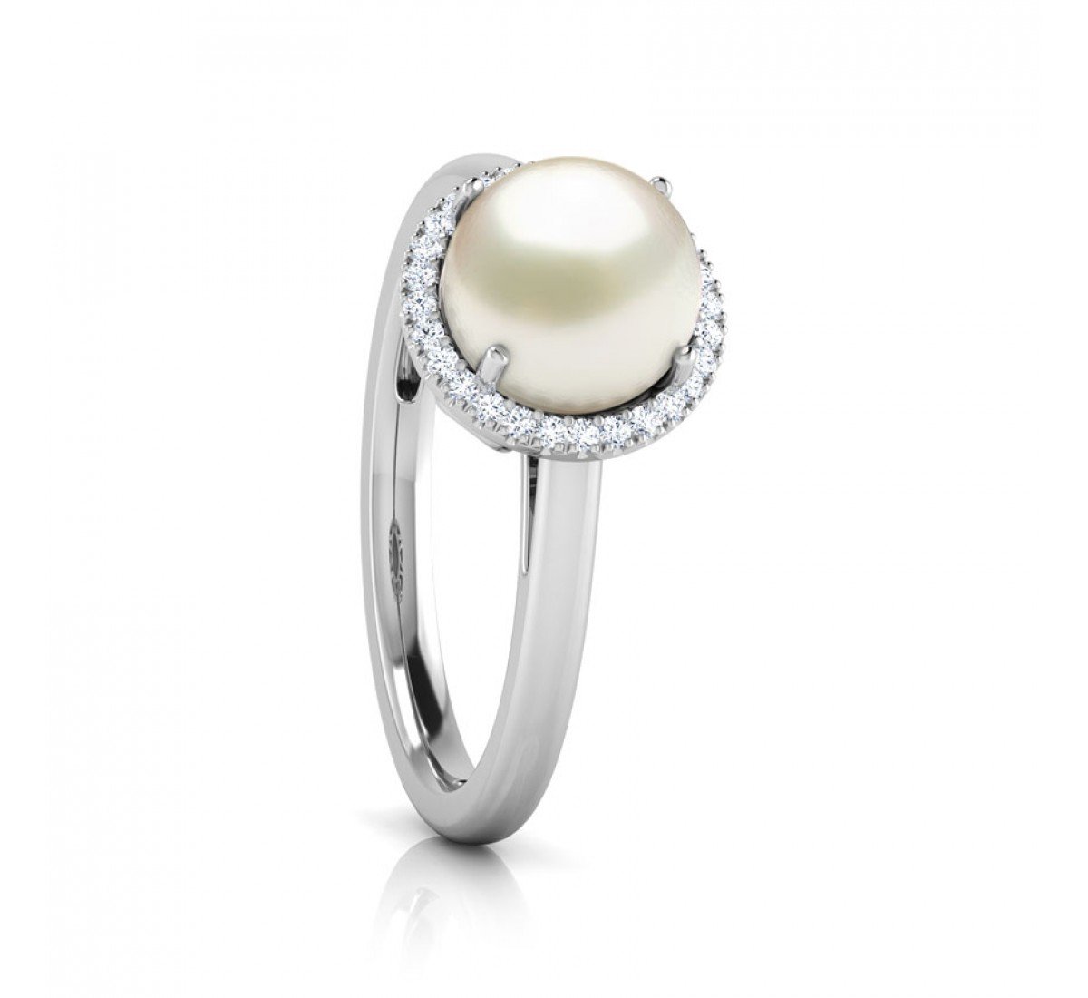 Notable Pearl Birthstone Diamond Ring