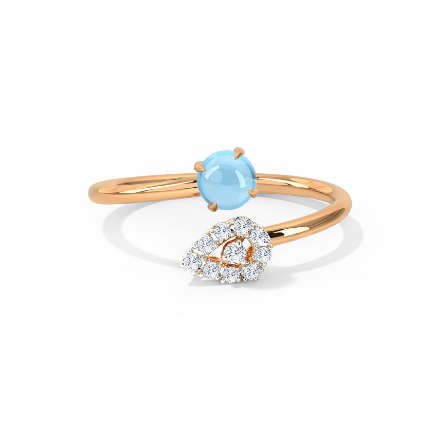 Urmi Blue Topaz Birthstone Dia Urmi Blue Topaz Birthstone Dia