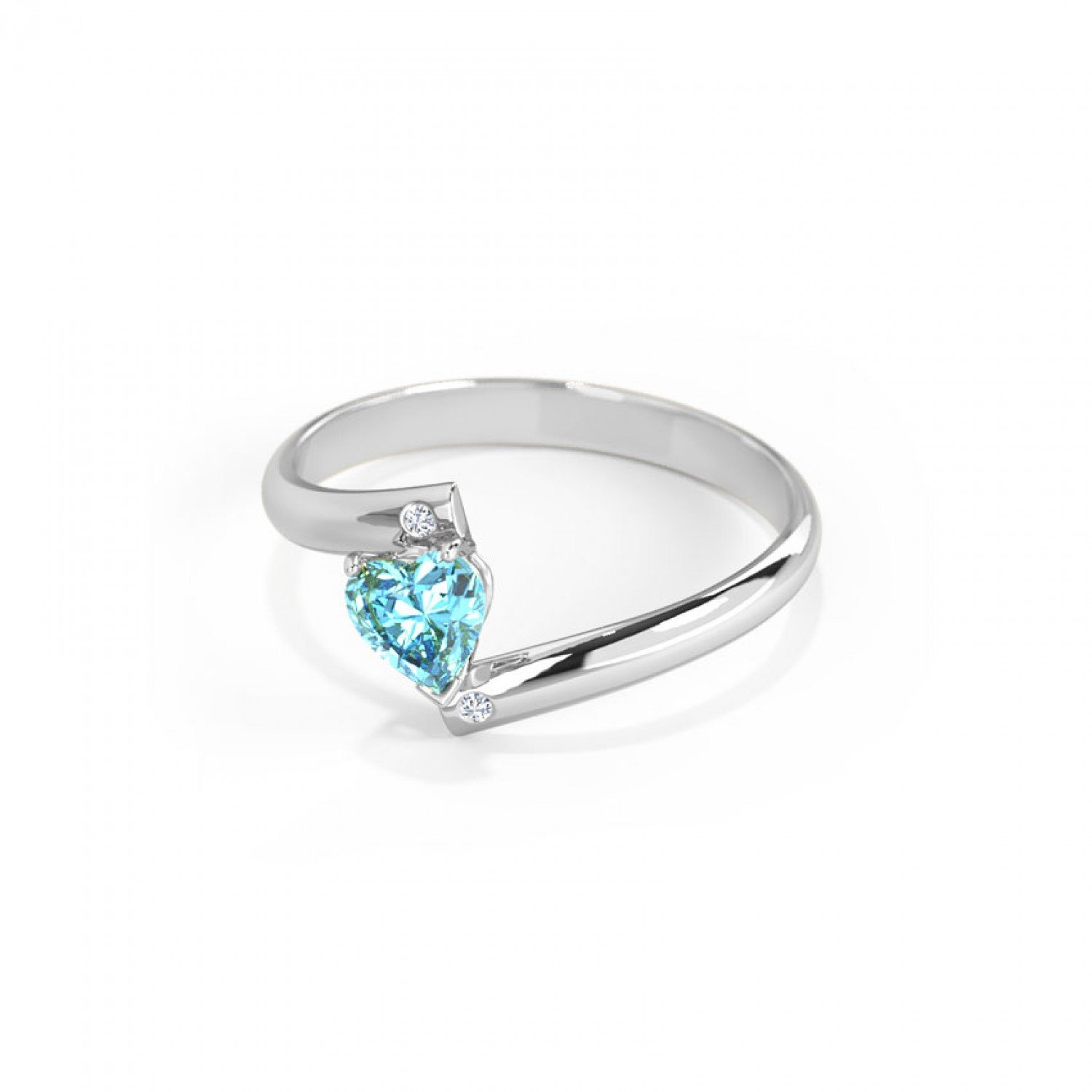 Becca Heart Blue Topaz Gemstone Ring Becca Heart Blue Topaz Gemstone Ring