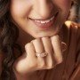Swirly Ridge Gemstone Ring