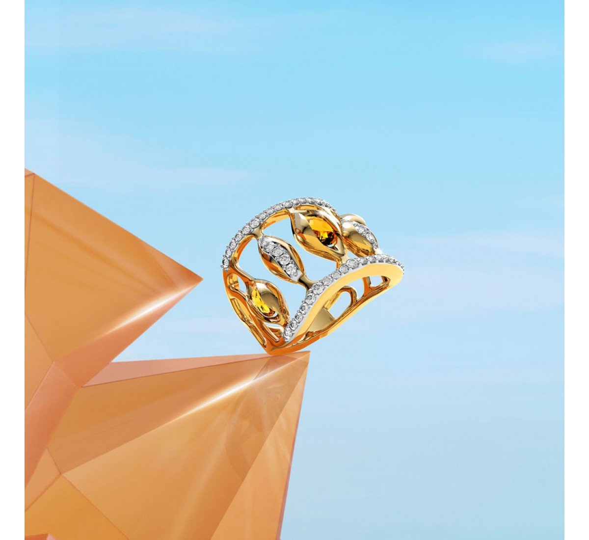 Isha Stairway Gemstone Band