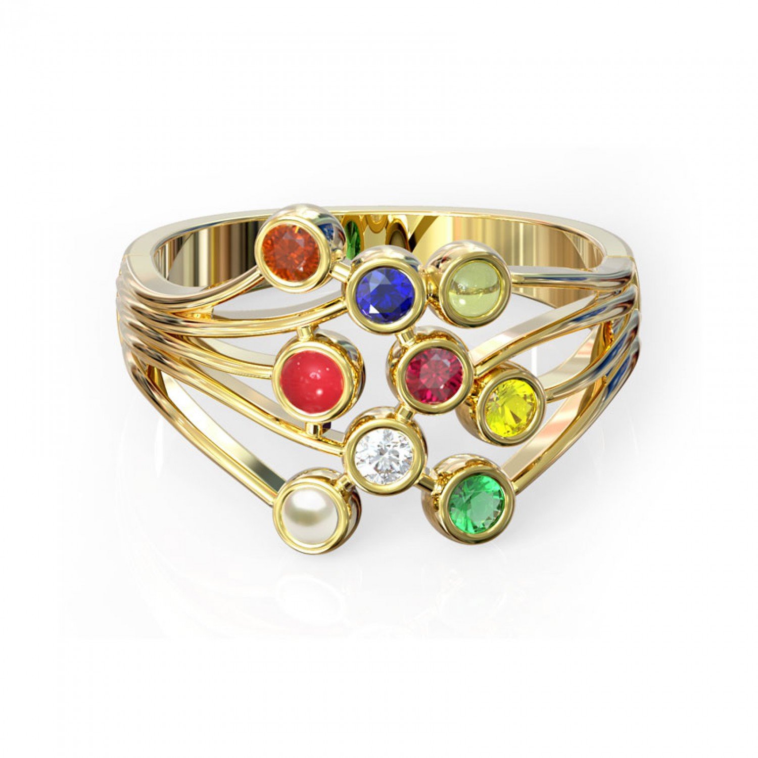 Oceanic Navratna Diamond Ring Oceanic Navratna Diamond Ring