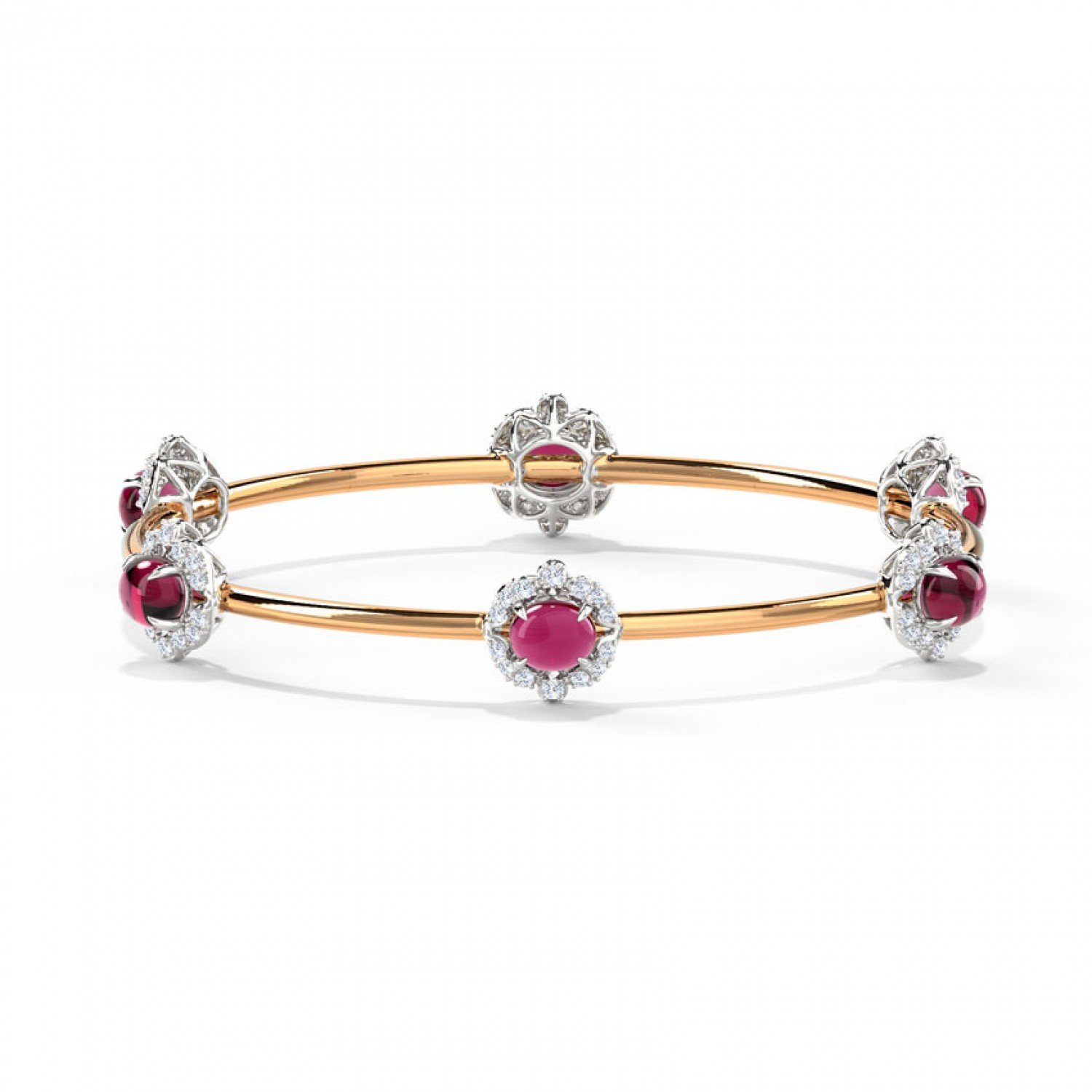 Crest Rosy Gemstone Bangle