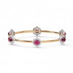 Crest Rosy Gemstone Bangle