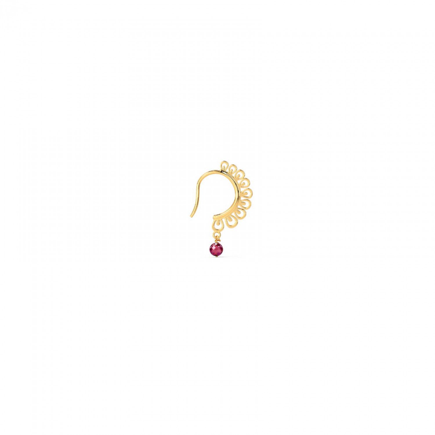 Machination Cutout Gemstone Nose Ring