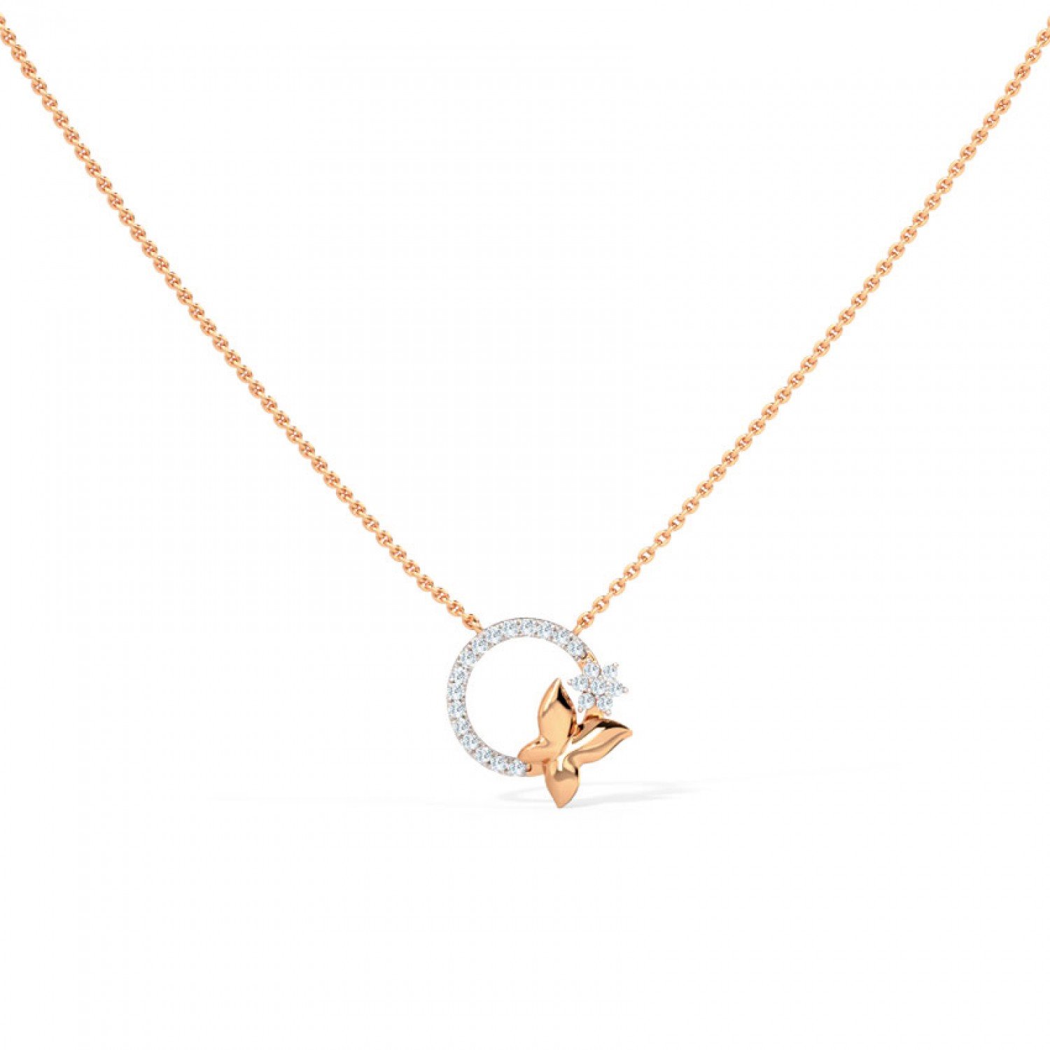 Tropic Butterfly Diamond Necklace