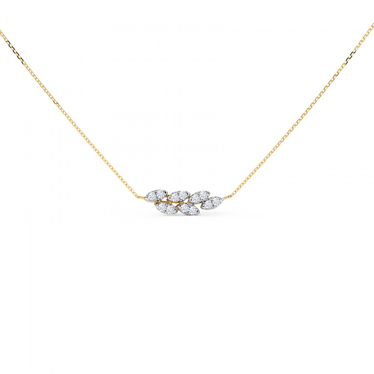 Wry Cluster Diamond Necklace