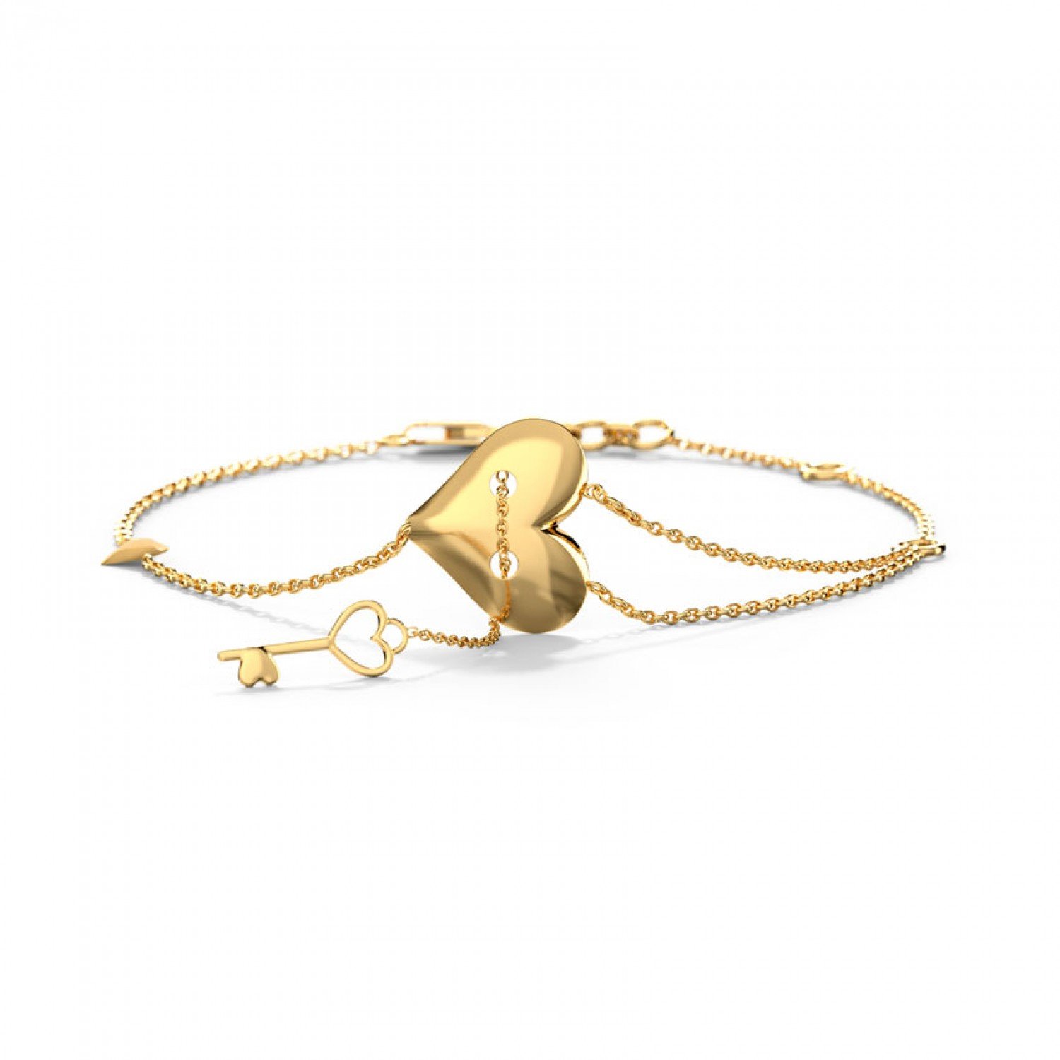 Quest Love Lock Gold Bracelet
