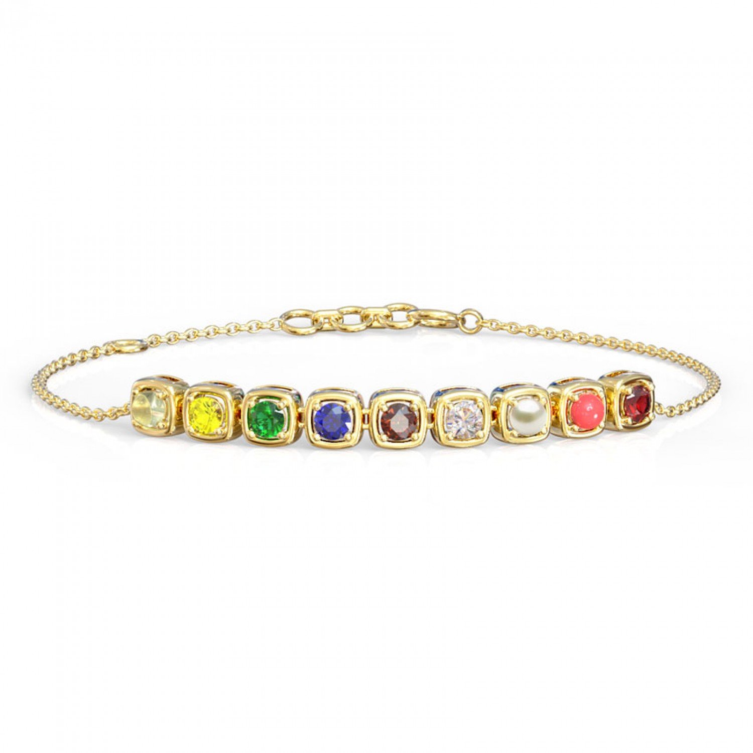 Mellifluous Navratna Gemstone Bracelet