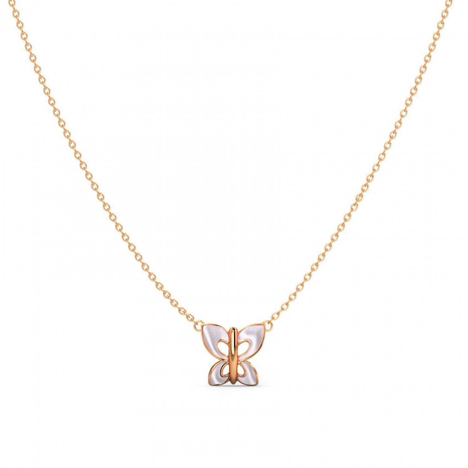 Gold Necklace Butterfly for Kids